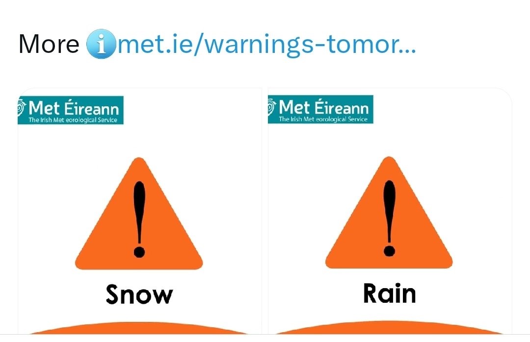PortofWaterford's tweet photo. Status Orange warning issued by @MetEireann
Driving conditions are expected to be hazardous, please take care.
Shipping and cargo operations at #Belview Port remain open for business.
@emergencyIE @Dept_Transport https://t.co/xgwqMfE4n6