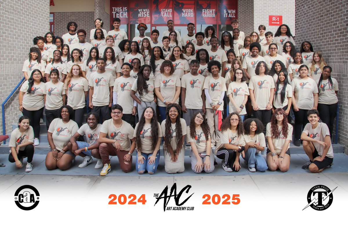 2024-2025 Art Academy Club

#CAA #AAC #ArtAcademyClub #RealityReImagined #TitanPride #myTBTart #TampaBayTech #ARatedSchool #Art #Artists #Design #CreativeTitansOfTampaBay #Designers #CommercialArt #CommercialArtAcademy #over50yearsStrong #HighSchool #SDHC #Tampa #TampaBay
