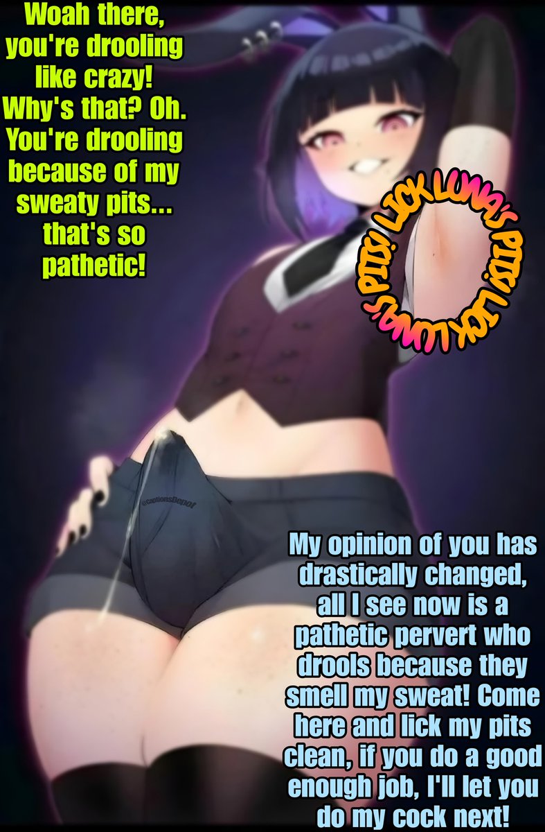 This is for all the losers who drool over my pits! 
How pathetic can you be, begging me to let you lick them? I don't think you deserve it yet though, maybe if you get on your knees and start begging, I might let you lick both my pits and girlcock~
♡ and ⟳ pls! 💕