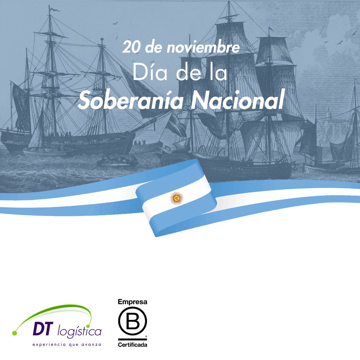 En este 20 de Noviembre se conmemora el  Día de la Soberanía Nacional; en DT Logística reafirmamos nuestro compromiso de llegar a cada rincón del país, fortaleciendo el vínculo entre todas las regiones de Argentina. 
#DiaDeLaSoberania #Argentina 
dtlogistica.com.ar