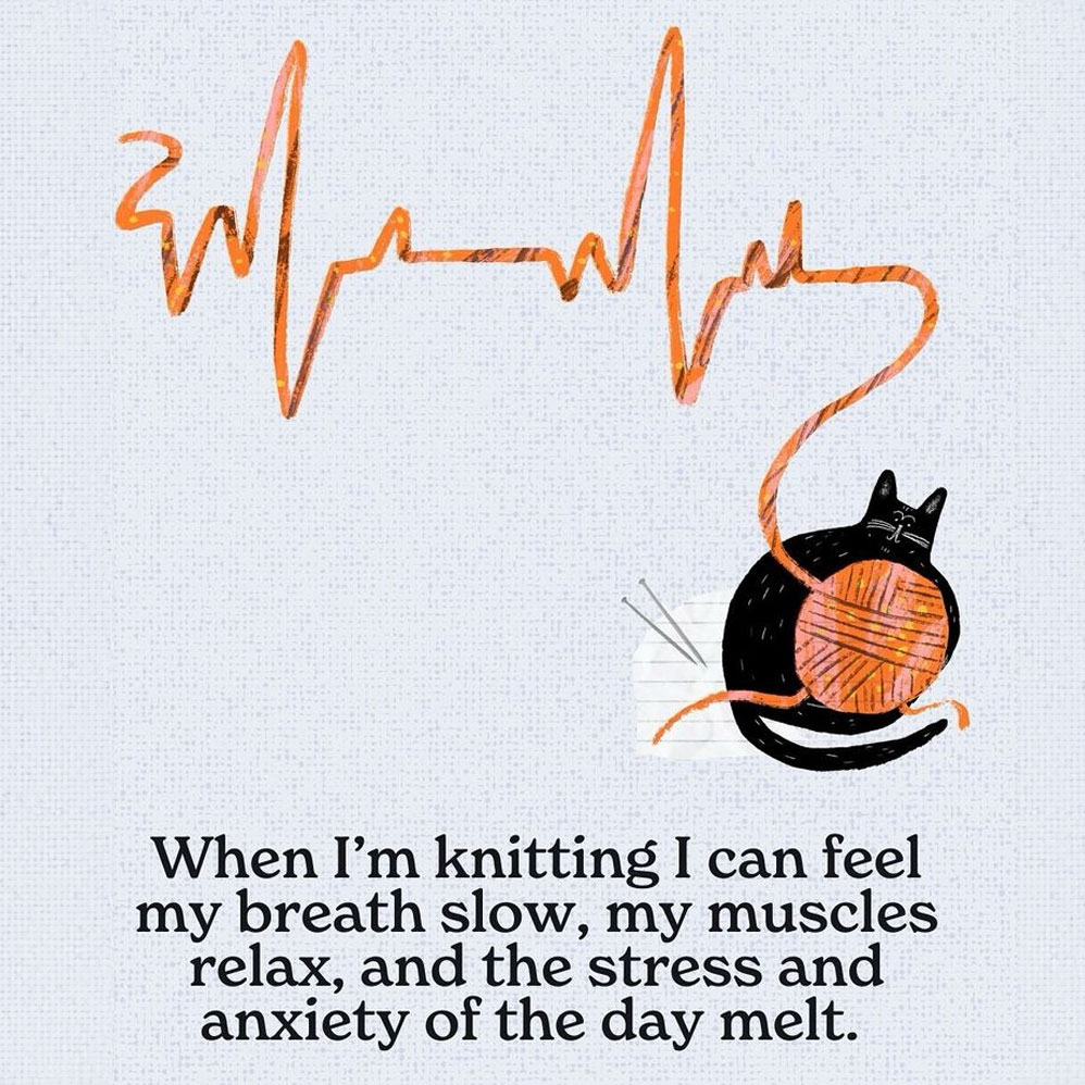 connie_noble's tweet photo. a little cat spot to accompany the knitting article from Medicinal Media! 🐈 https://t.co/urBuRMhAMC
