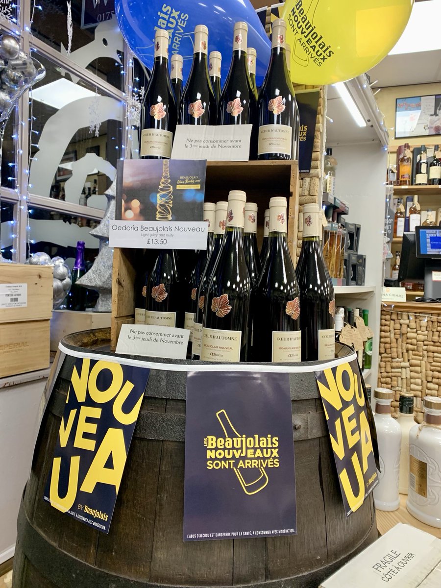 Beaujolais Nouveau available tomorrow morning 🍷🍷🇫🇷 #ilovebeaujolaisnouveau