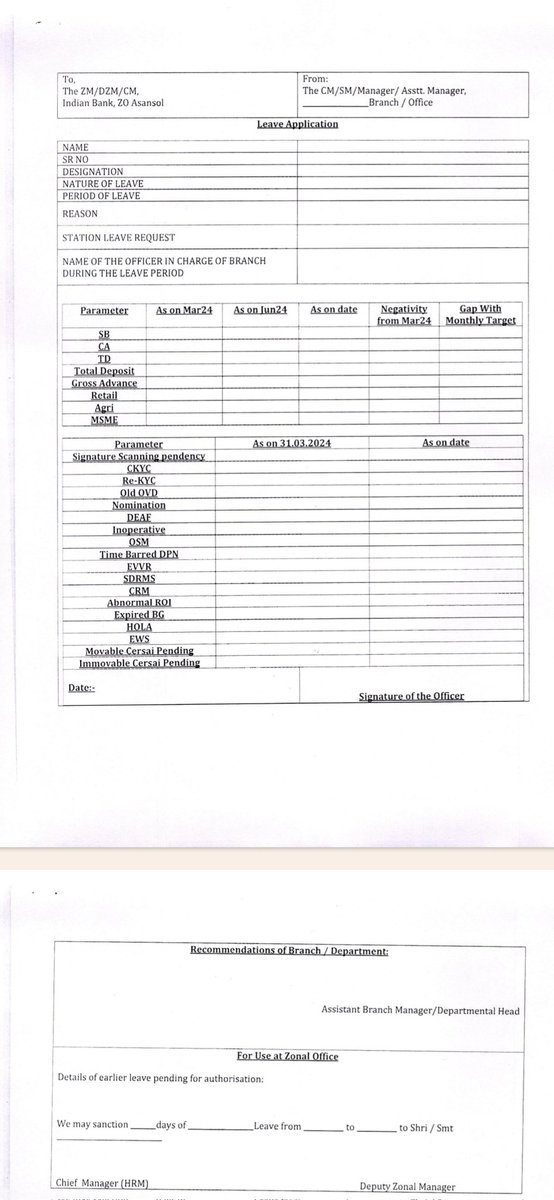 Blitz_86's tweet photo. @Bankers_United @DFS_India @MyIndianBank @FinancialTimes @aiboc_in After the episode of suspension order by @MyIndianBank Varanasi ZM for not receiving phone call,now @MyIndianBank Asansol ZM dictated employee for achieving all the parameter before proceeding for leave.

@MyIndianBank Head Office, are your employees your assets or bonded labour https://t.co/HhyaWIrM83