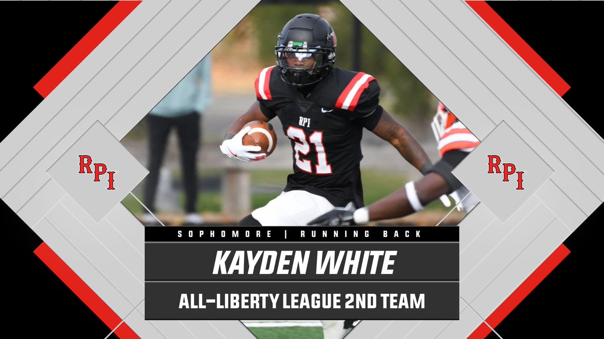 Congratulations to Sophomore RB Kayden White on earning All-Liberty League 2nd Team! As a Sophomore Kayden already has 1,079 yards and 14 TDs on his career. Great player, better person and excited for the future!

#REDFAM