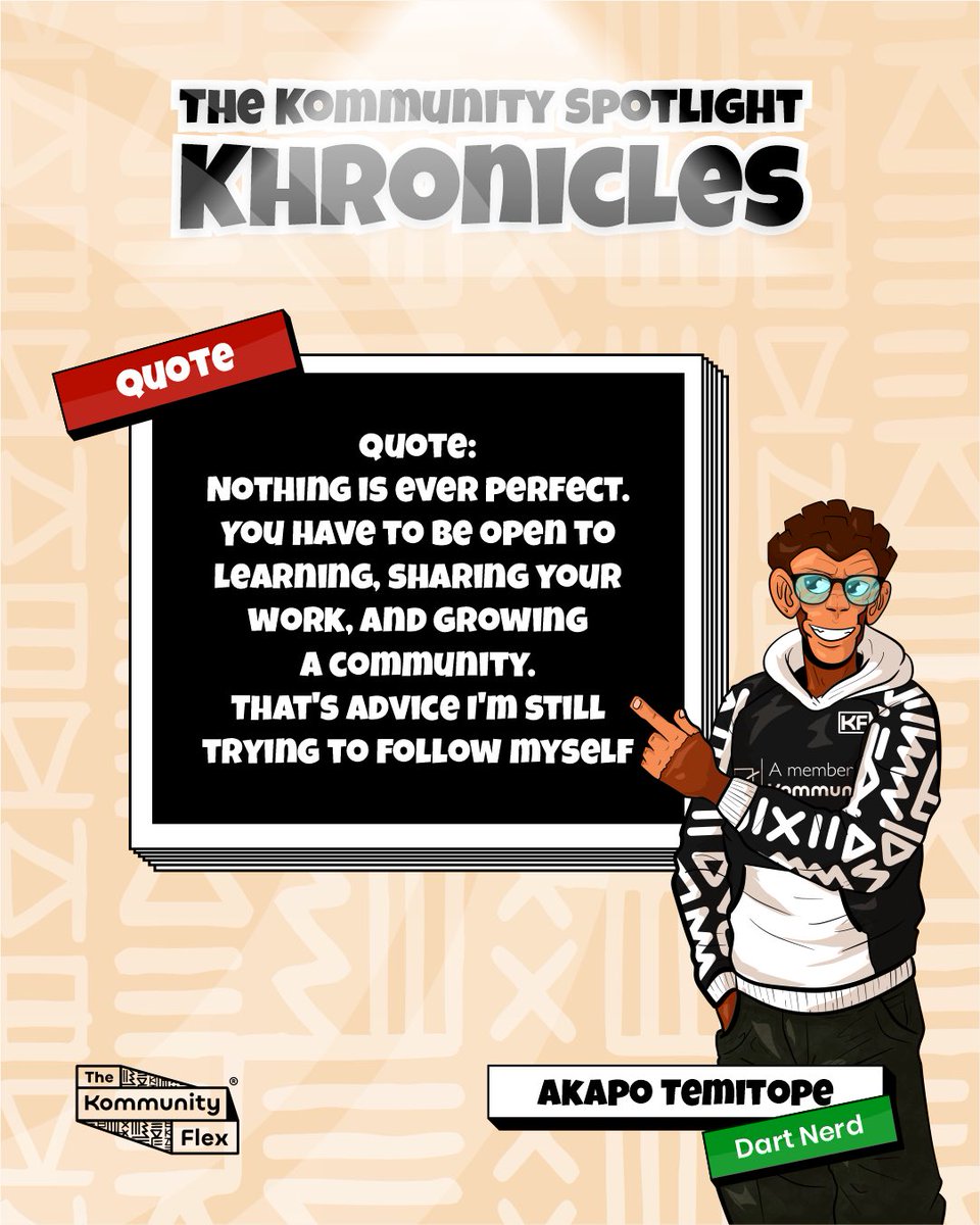 Kommunityflex's tweet photo. @DartNerd_ shares her journey as a storyteller and digital artist—discover what inspires her creativity.
#kommunityflex #thatstheflex #kommunitykhronicles https://t.co/VkVUiPUcJm