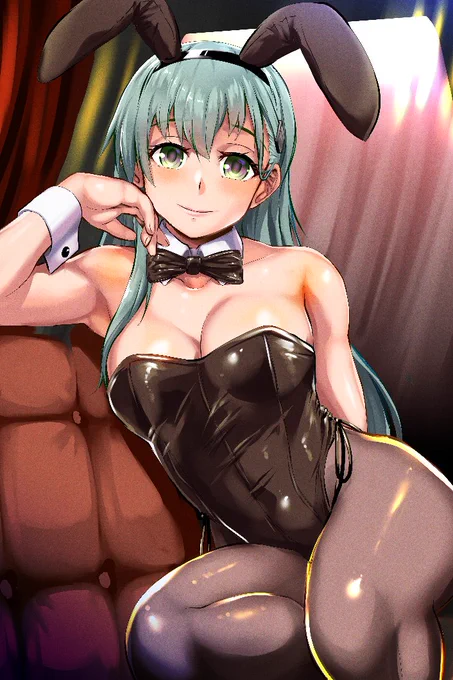再掲。健全絵どころかバニーと競泳水着しかないのどうなん?#鈴谷進水日 
