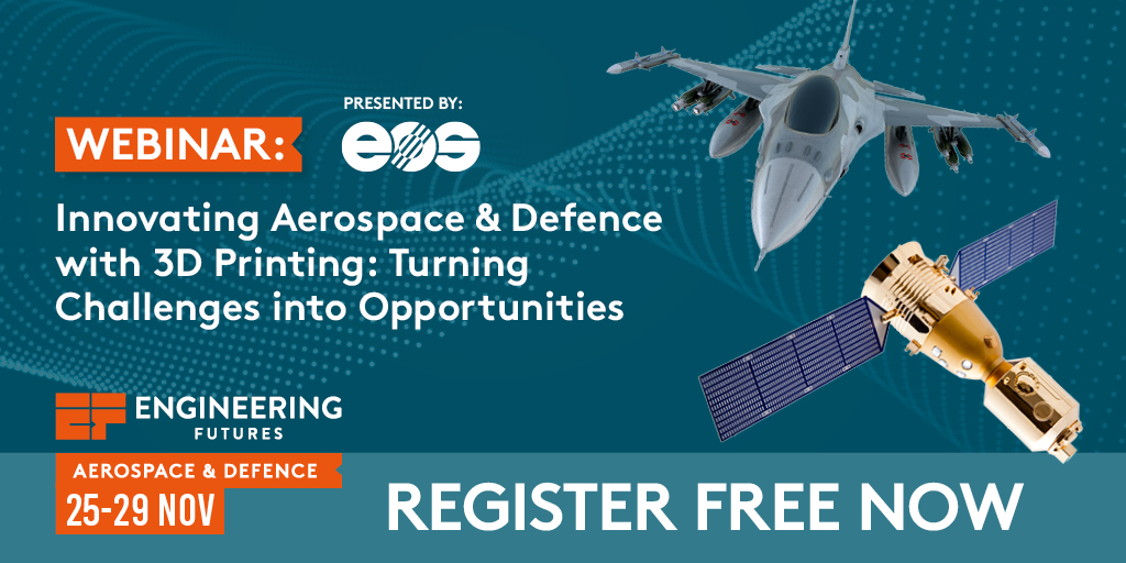 Join our webinar next week on 3D printing to explore transformative solutions that tackle today’s toughest challenges head-on.

Part of Aerospace and Defence Week, 25 - 29 November.

engineering-futures.co.uk/aerospace-and-…

#AerospaceAndDefence