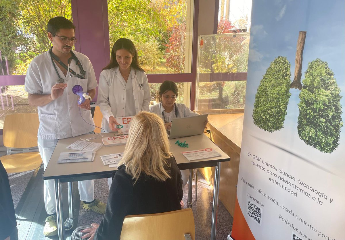 Día Internacional de la #EPOC, <a href="/Neumologia_HUG/">Neumología Hospital Universitario de Getafe</a> organiza una mesa informativa donde lleva a cabo educación sanitaria así como la realización de pruebas de función respiratoria. La importancia de la detección temprana y el cuidado de la
Salud Respiratoria.