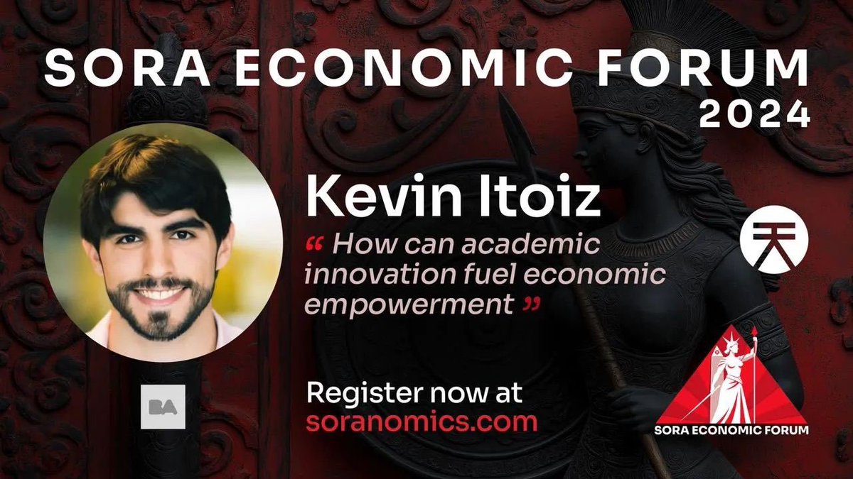 🎙️ Sucediendo ahora!

Kevin Itoiz, Gerente de Ciencia y Tecnología, está explorando cómo la innovación impulsa el crecimiento económico sostenible en #SORAForum2024.

🌍 No pierdas esta oportunidad, únete en vivo: soranomics.com