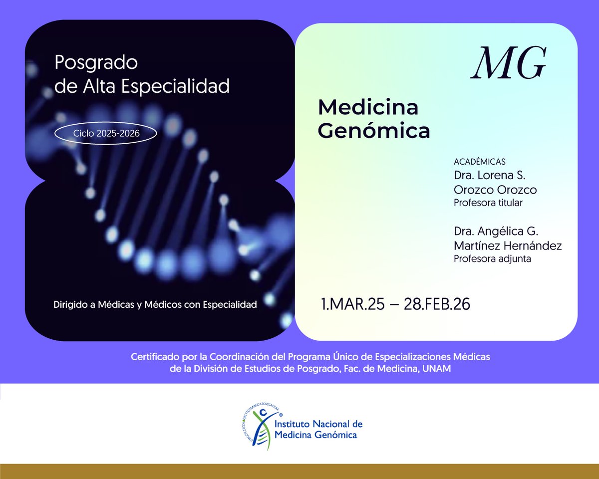 La ciencia básica es un pilar fundamental para la clínica.

Si tienes una especialidad médica y quieres explorar las bases moleculares de las enfermedades, así como aplicar el enfoque de la medicina de precisión, visita: bit.ly/2XueQ9K