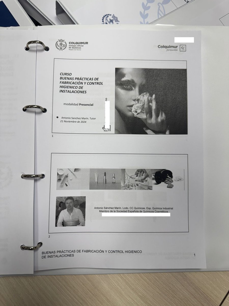 COLQUIMUR's tweet image. Buenas Practicas de Fabricación Cosmética y Control Higiénico de Instalaciones.
🧑🏼‍🏫Imparte Antonio Sánchez a los alumnos de esta empresa cosmética
#Colquimur #colquimurformación #química #FabricaciónCosmética #ControlHigiénico #CursoPresencial #Formación #CalidadCosmética