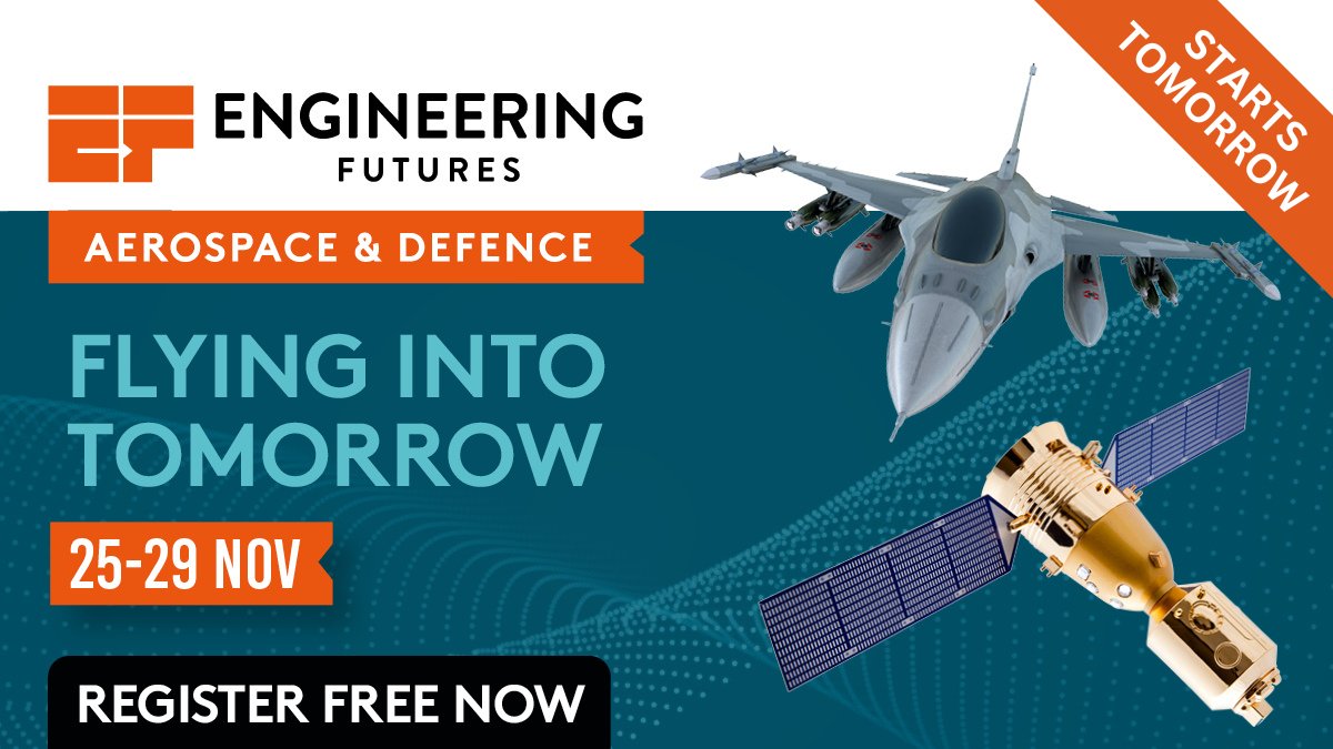 🚀  The wait is over, Aerospace and Defence Week begins tomorrow!

There’s still time to sign up for an exciting week of webinars exploring how cutting-edge innovations are shaping the Aerospace and Defence sectors.

engineering-futures.co.uk/aerospace-and-…

#AerospaceAndDefence #FreeWebinar