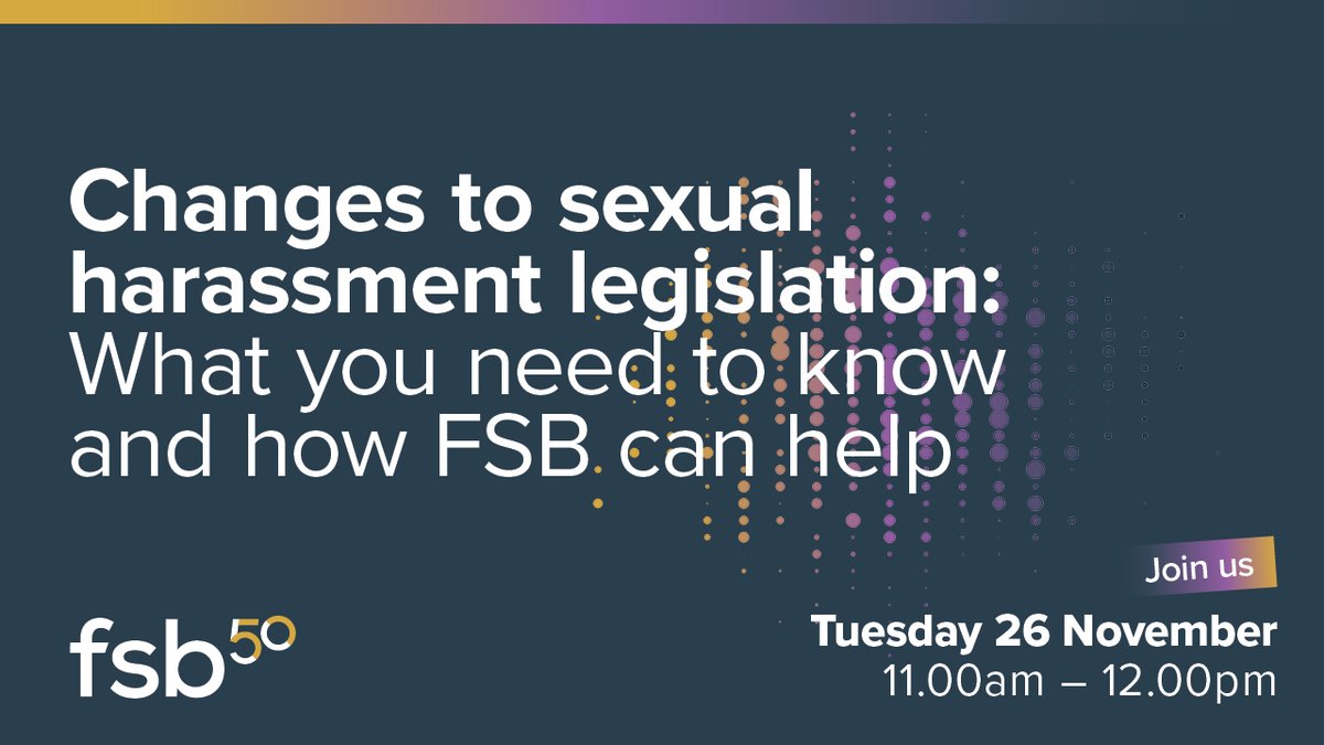 Gain crucial insights and practical guidance from experts at FSB Legal and the Equality and Human Rights Commission (EHRC) to navigate these changes confidently, whether you’re a seasoned employer or just starting out. Register now - bit.ly/40cRGCX