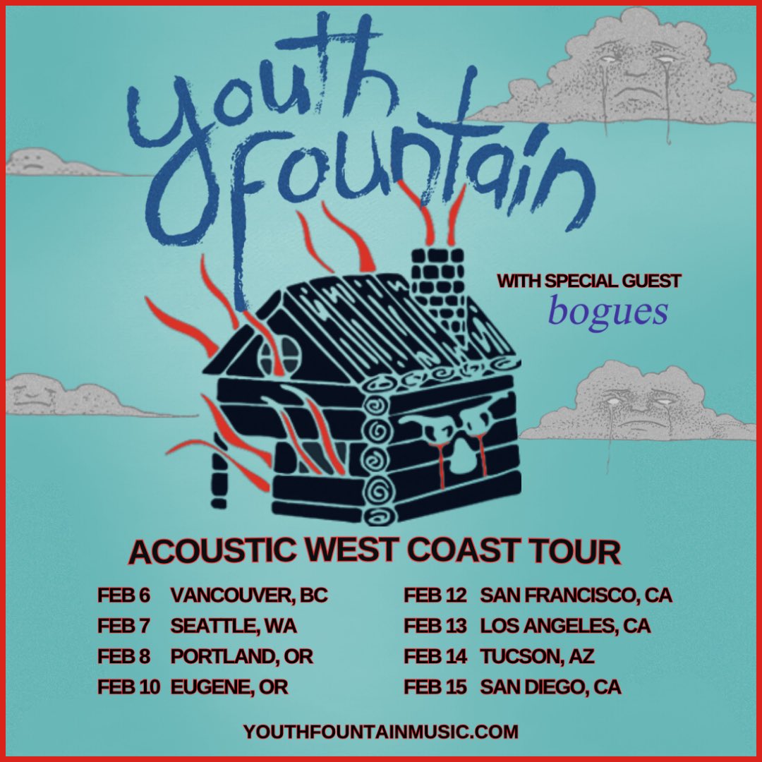 youthfountain_'s tweet photo. West coast acoustic tour! See you in February with @boguesdude - on sale Friday at 10am PST https://t.co/wJaf1oxRQq https://t.co/f8ETuTQIq8