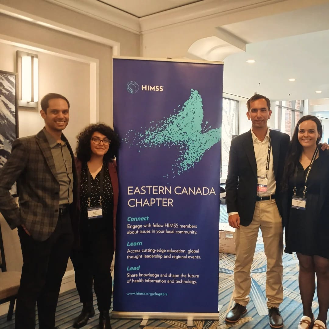 EmergingLeaderF's tweet image. Better late than never! We would like to thank @HIMSSEastCanada for their support with our successful pre-conference social, and for holding their insightful conference!