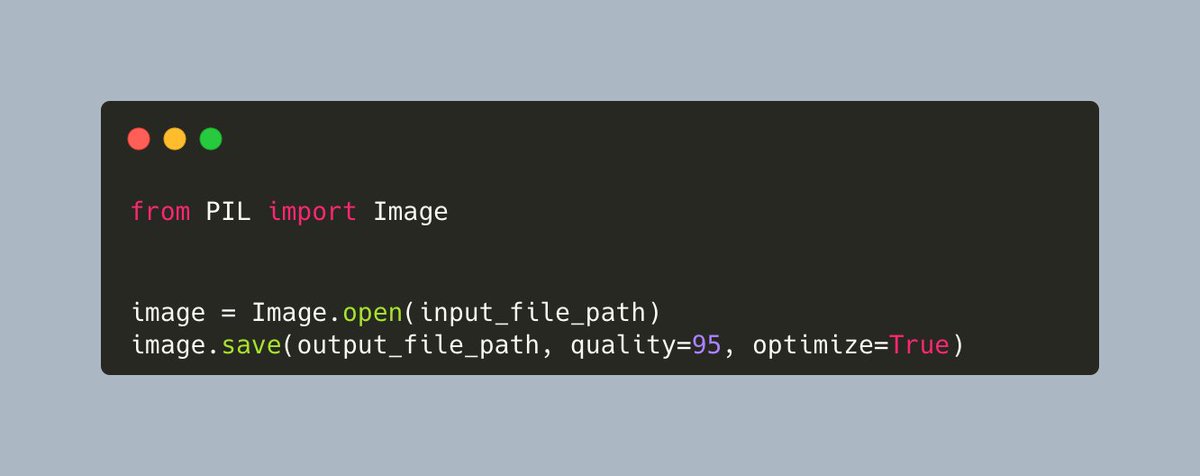 driscollis's tweet image. Need to compress an image with #Python?

You can do that with three lines of code like this: