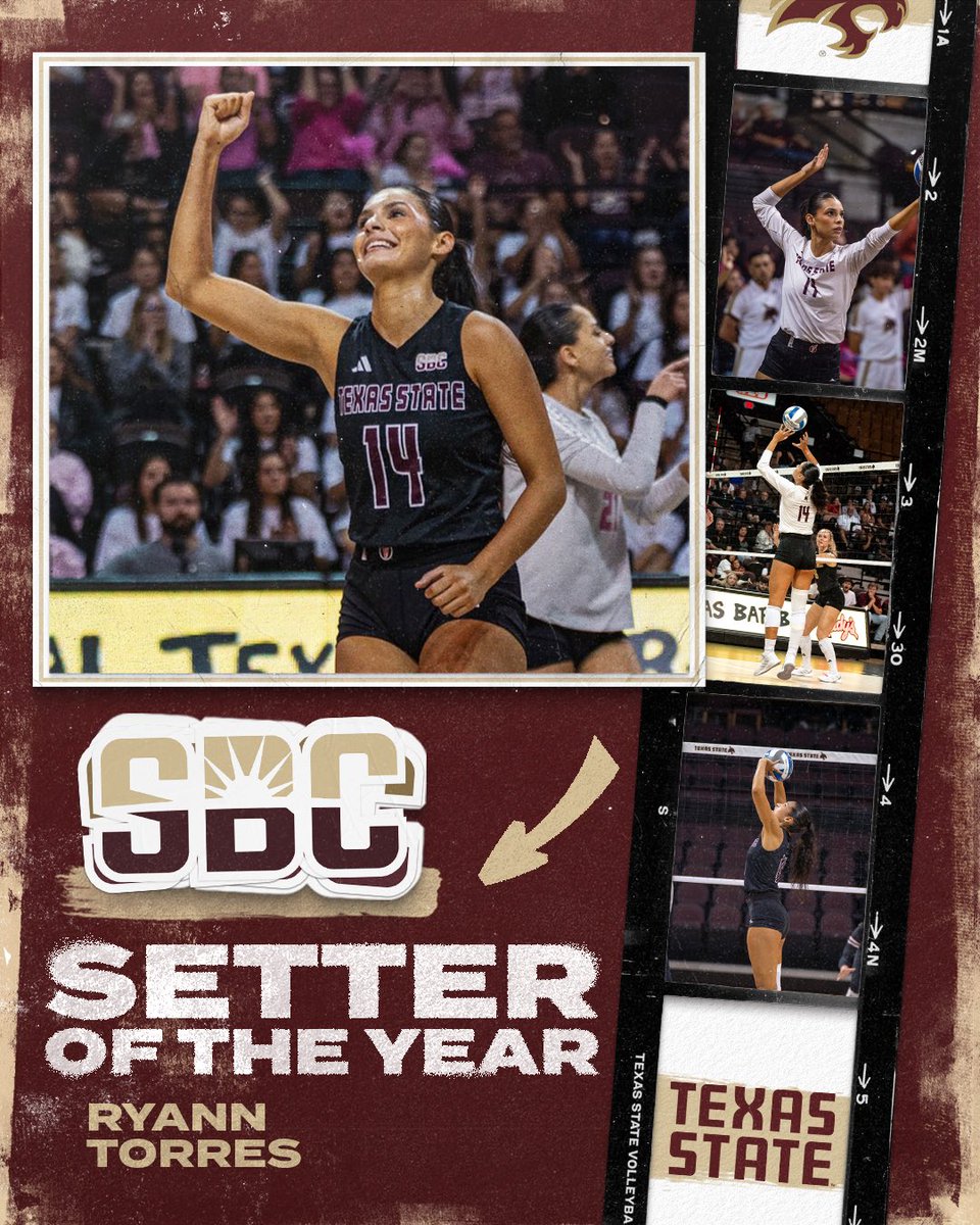 𝐒𝐞𝐭𝐭𝐞𝐫 𝐨𝐟 𝐭𝐡𝐞 𝐘𝐞𝐚𝐫

Our own <a href="/ryannetorres14/">Ryann Torres</a> was named <a href="/SunBelt/">Sun Belt</a> Setter of the Year 😼