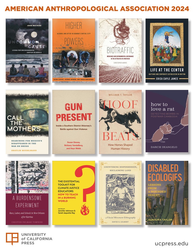 ucpress's tweet photo. Saw a book at our booth at #AAA2024Tampa that you just have to have? Or you couldn't make it this year, but still want one of our latest Anthro books?
Good news! Our AAA conference website is live and has the info you need to save 40% on select books: https://t.co/hSEAC86Q81 https://t.co/x4ACzKtKHH