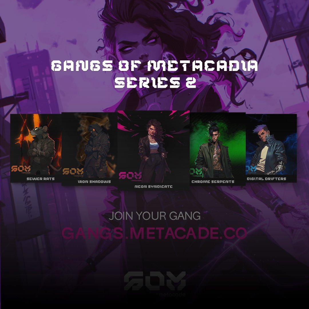 Den_metacade's tweet image. Ever wondered what it's like to rule a digital metropolis? 🌆 Dive into Gangs of Metacadia, where strategy meets street smarts in a neon-soaked battle for supremacy! 🎮💥 #GangsOfMetacadia #Metacade