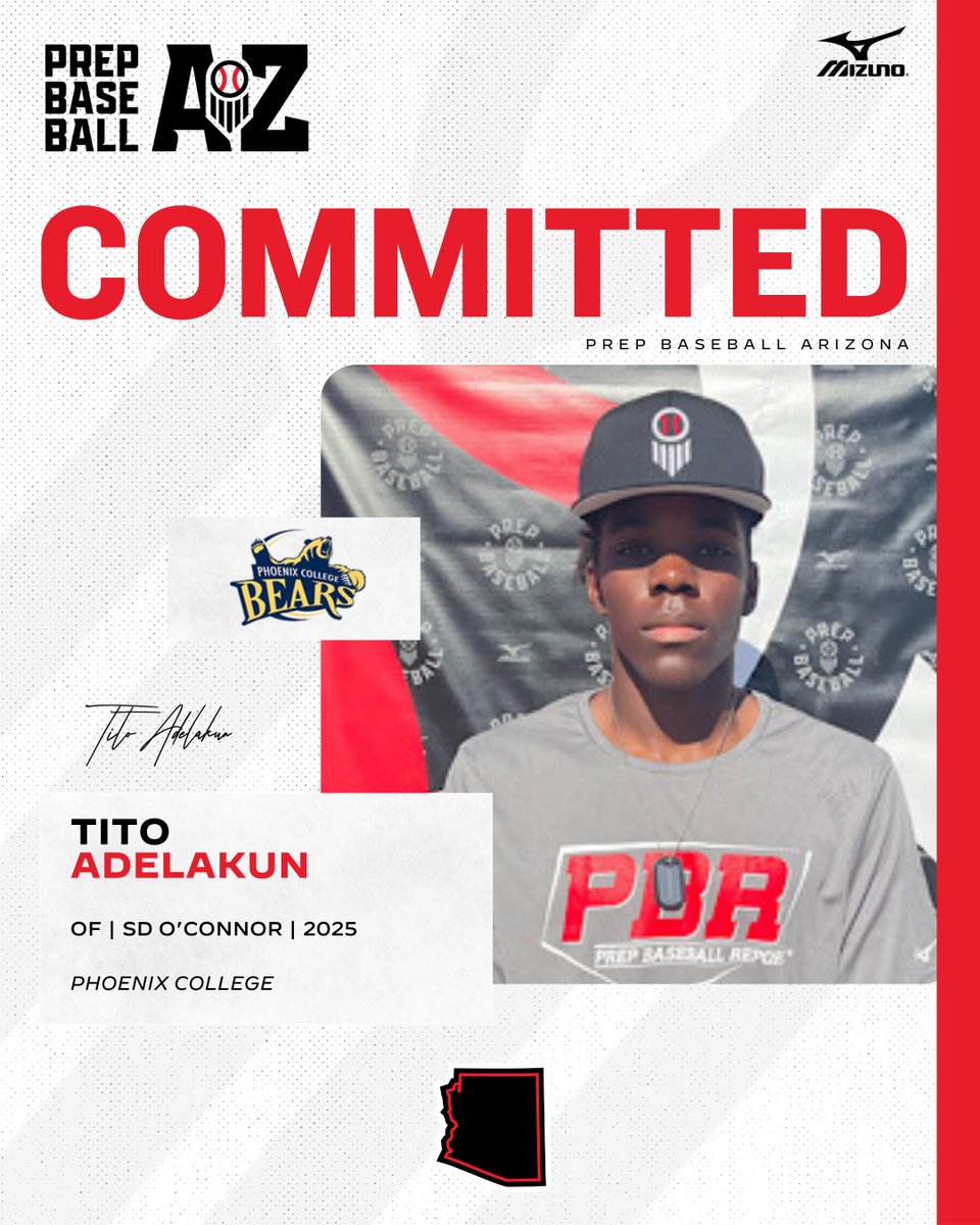 🚨𝐂𝐎𝐌𝐌𝐈𝐓𝐌𝐄𝐍𝐓 𝐀𝐋𝐄𝐑𝐓🚨

'25 OF Tito Adelakun (SD O'Connor) has announced his commitment to Phoenix College.

Adelakun was one of the top performing outfielders at the West Side Summer ID in June.

👤 loom.ly/Ke3mW04 | <a href="/titoadelakun/">Tito Adelakun</a>