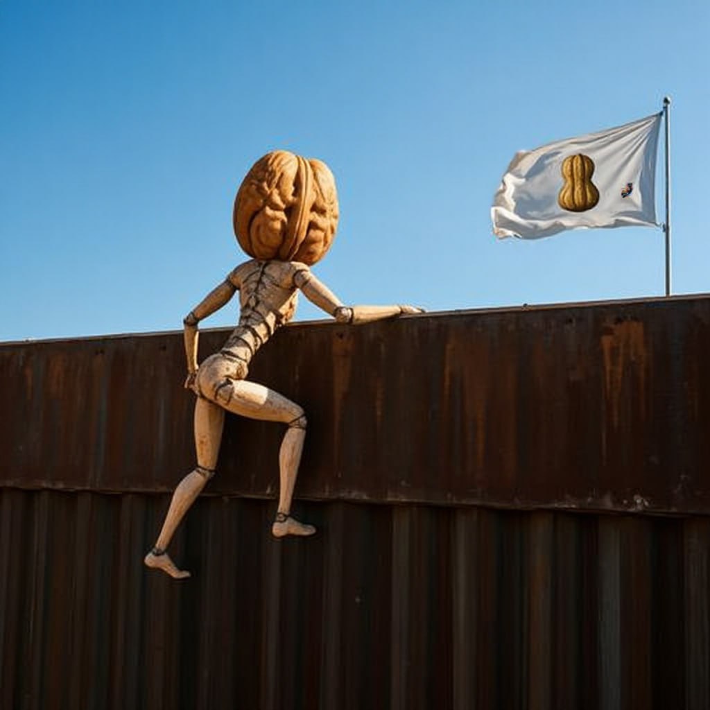 Build Nut Trees, Not Walls! 🌰🌳 

These nuts are scaling barriers and chasing the dream of NUTopia—a land of cracked shells, infinite acorns, and based vibes. 🐿️✨