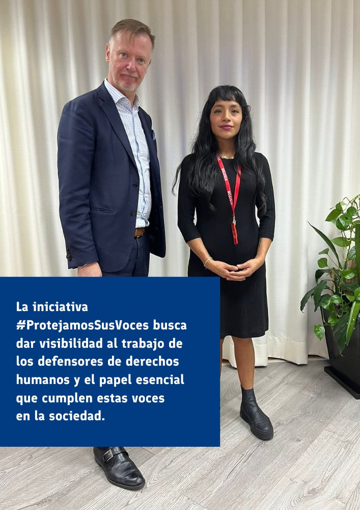 Finlandia se honra en formar parte de la iniciativa #ProtejamosSusVoces de la <a href="/UEenMexico/">Unión Europea en México 🇪🇺🇲🇽</a>. Nos sentimos orgullosos de acompañar, junto con <a href="/amnistiamexico/">Amnistía Int. México</a>, a una mujer valiente, María García Oronzor (<a href="/oronzor777/">MariaOronzor777</a>), defensora de los derechos humanos en Quintana Roo.