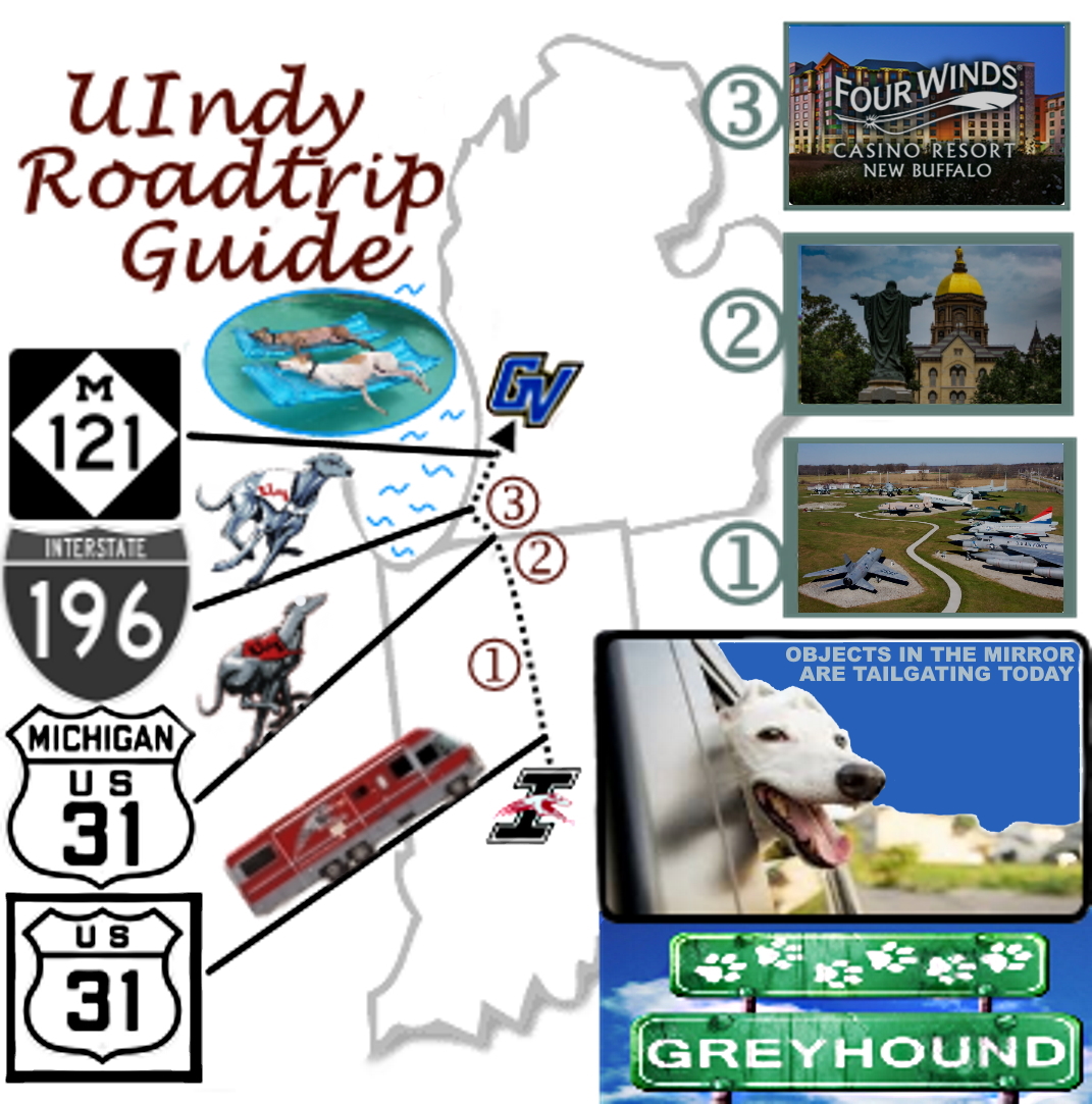 Reasons To Roadtrip

Support your team, college, city
Support your kid, family, friend
Upper 40s in late November
Regional Playoff Football
Crimson Grey Everyday
Easy drive up US31
Together we win
Live your life

Make a day of it:
1 Air Museum
2 Notre Dame
3 Casino

Get your tix!