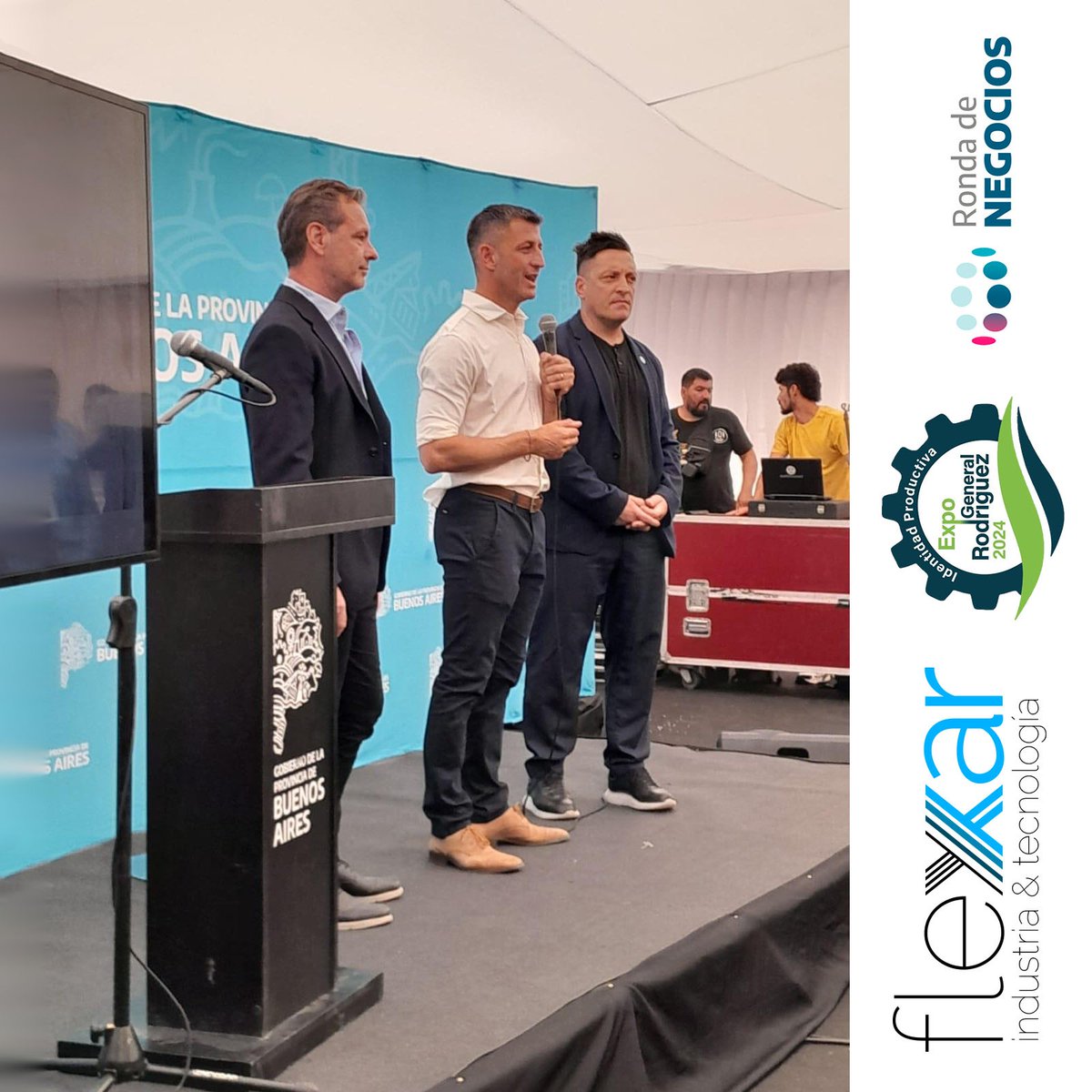 flexarok's tweet photo. ✨ Flexar participó en la Ronda de Negocios de la Expo Industria en Gral. Rodríguez, junto al Intendente Mauro García y el Gobernador Axel Kicillof. Fortalecimos vínculos con empresas como OPSA, ACINDAR y MASTELLONE. 🚀 #IndustriaArgentina #Innovación https://t.co/6ITU2BFufC