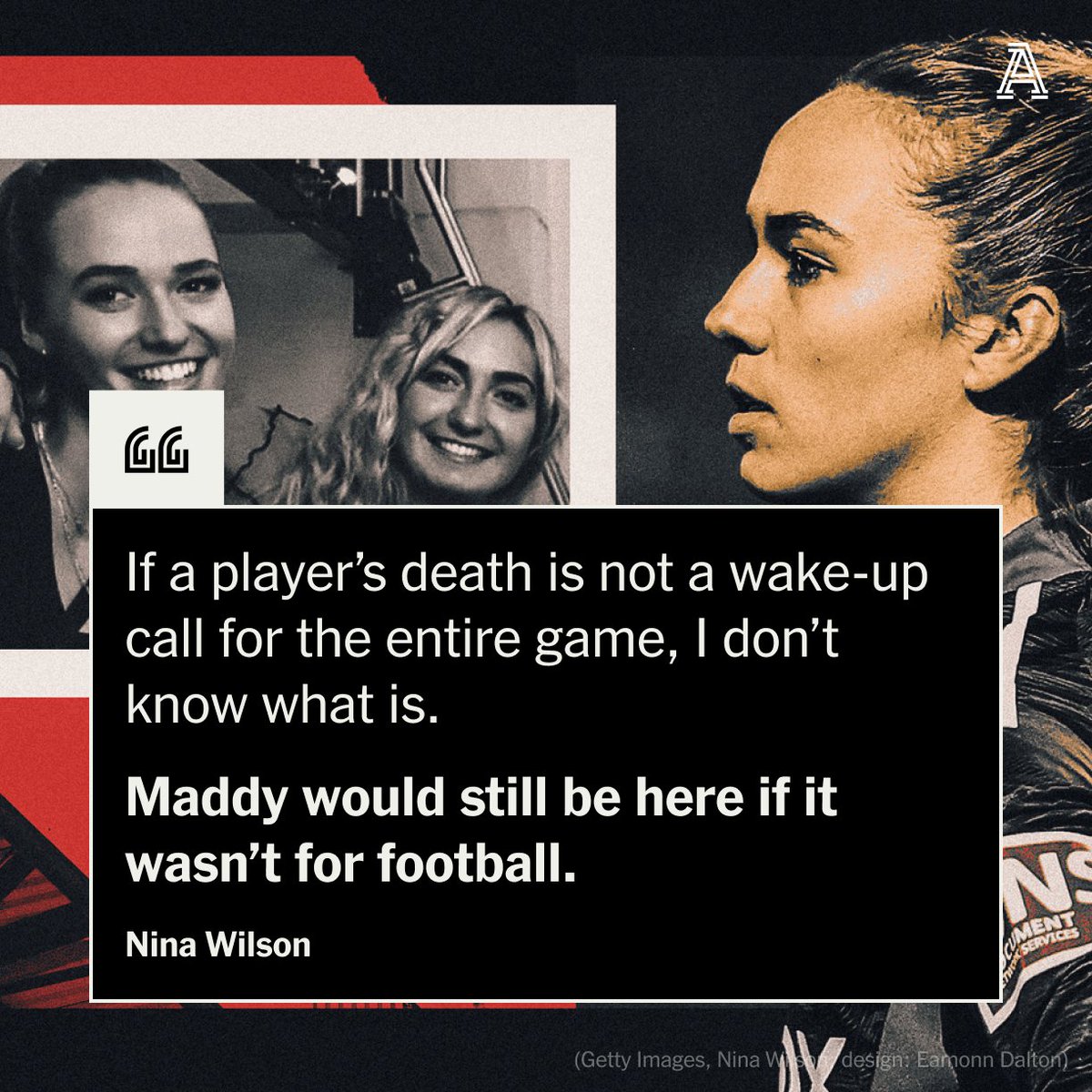 TheAthleticFC's tweet photo. Nina Wilson did not just lose a close friend when her Sheffield United teammate Maddy Cusack died in 2023 - she lost her love for the game.

She tells @DTathletic how her old club and women’s football failed its players - and why she decided to quit.