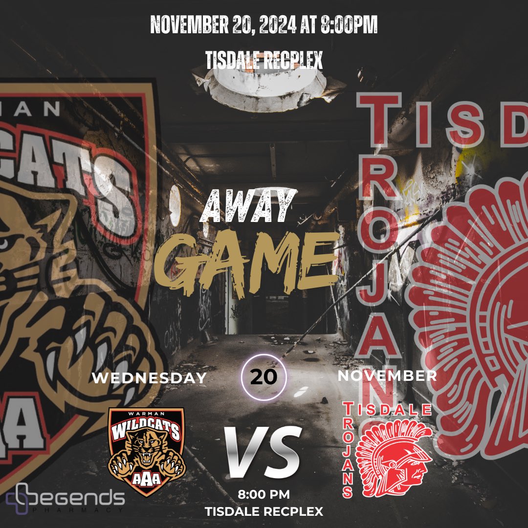 Wildcats will be hitting the road this afternoon for a road trip down to Tisdale to play against the Tisdale Trojans! 

Puck drop at 8:00! 

Safe travels everyone!!
#wearewildcats