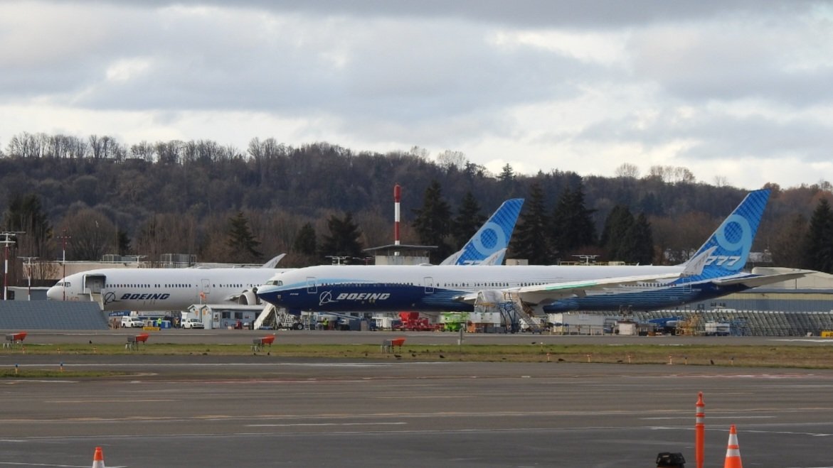 Two #B777 -9 at KBFI