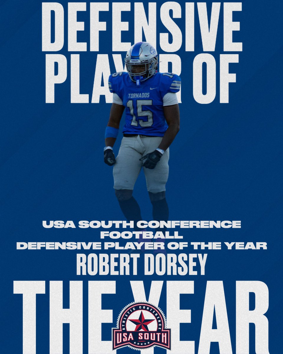 Brevard College Athletics (@bctornados) on Twitter photo Football: DEFENSIVE PLAYER OF THE YEAR!!! Congrats to <a href="/BrevardCollege/">Brevard College</a> junior defensive lineman Robert Dorsey for becoming just the second <a href="/BrevardF5/">BC Football 🌪</a> Tornado ever to earn USA South Conference Defensive Player of the Year honors! #NadoNation #d3fb Football: DEFENSIVE PLAYER OF THE YEAR!!! Congrats to <a href="/BrevardCollege/">Brevard College</a> junior defensive lineman Robert Dorsey for becoming just the second <a href="/BrevardF5/">BC Football 🌪</a> Tornado ever to earn USA South Conference Defensive Player of the Year honors! #NadoNation #d3fb