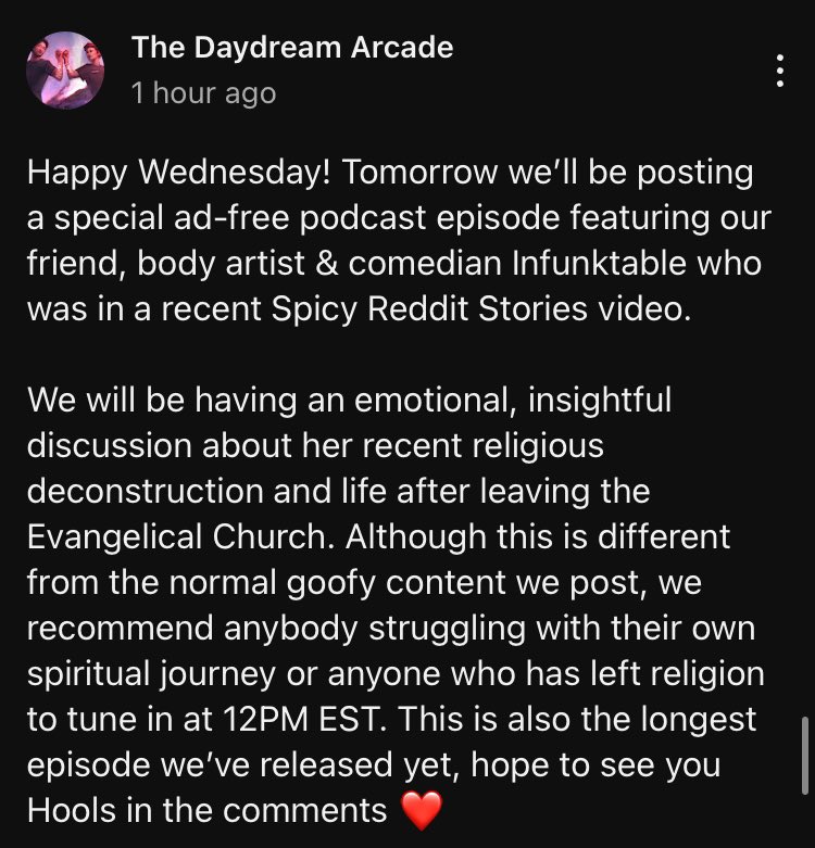 Tune in tomorrow at 12pm EST on the YouTube channel for a special episode featuring <a href="/Infunktable/">Funky</a>