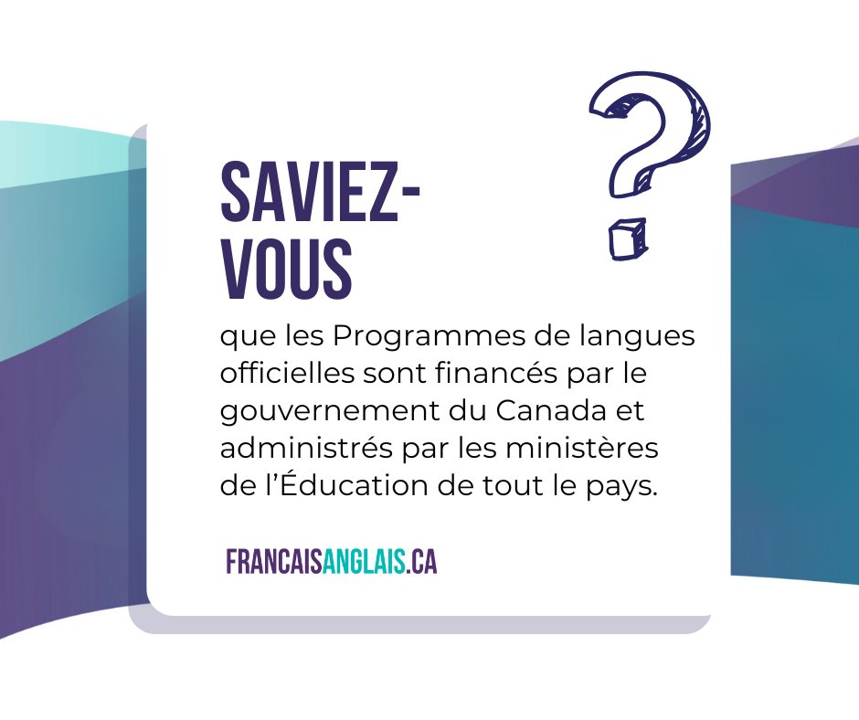 olp_plo_canada's tweet photo. Saviez-vous que les Programmes de langues officielles sont financés par le gouvernement du Canada et administrés par les ministères de l’Éducation de tout le pays. 

#LanguageLearningPrograms #CanadianPrograms #FundedByTheGovernmentOfCanada https://t.co/dak8pZsA7l