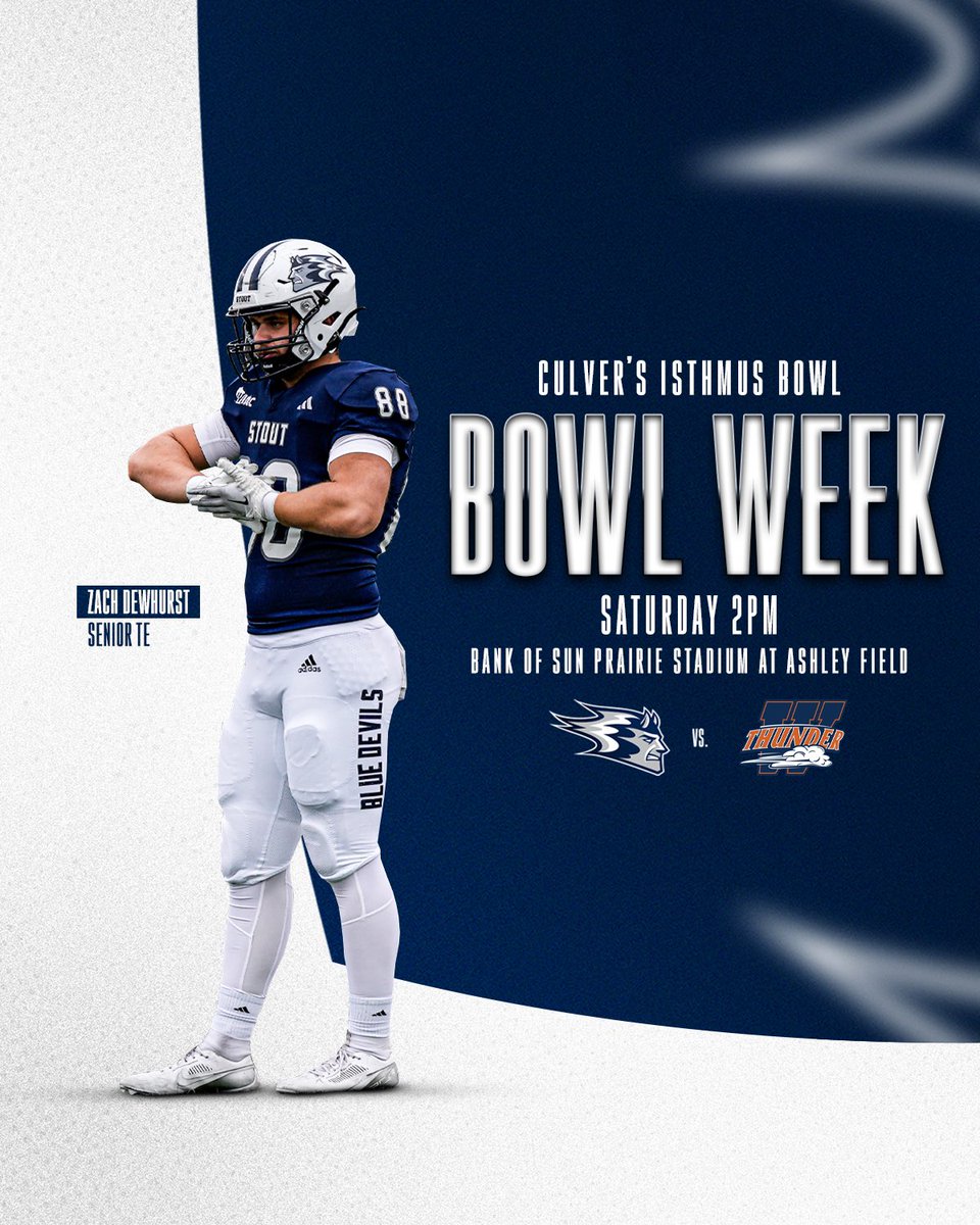 It’s BOWL WEEK! <a href="/isthmusbowl/">Culver's Isthmus Bowl</a>

🆚 Wheaton
🏟️ Bank of Sun Prairie Stadium
⏰ 2pm