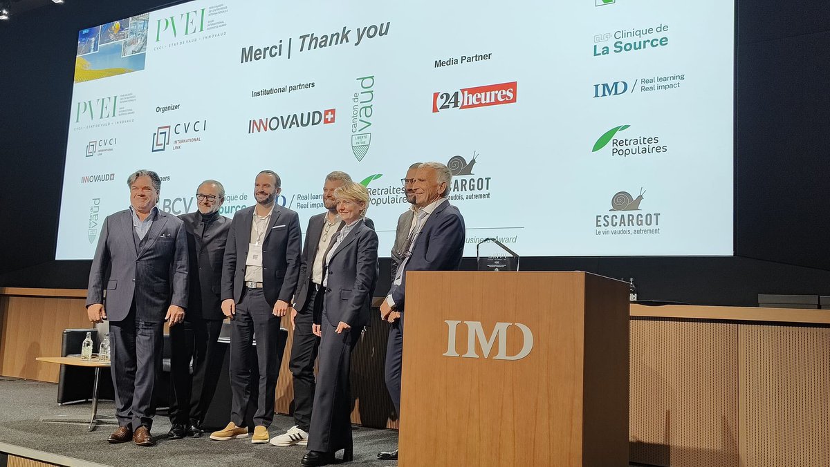 Bravo aux gagnants <a href="/Swissto12/">Swissto12 SA</a>, <a href="/Hublot/">Hublot</a> et <a href="/SwissMedicalNet/">Swiss Medical Network</a> ! Merci au jury ainsi qu'aux nombreux participants ! Place au réseautage et aux festivités ! #PVEI #Vaud #VDTech <a href="/Innovaud/">Innovaud</a> <a href="/EtatdeVaud/">Etat de Vaud</a> <a href="/IMD_Bschool/">IMD</a> <a href="/BCV/">BCV</a> <a href="/RetraitesPop/">Retraites Populaires</a> <a href="/24heuresch/">24 heures</a>