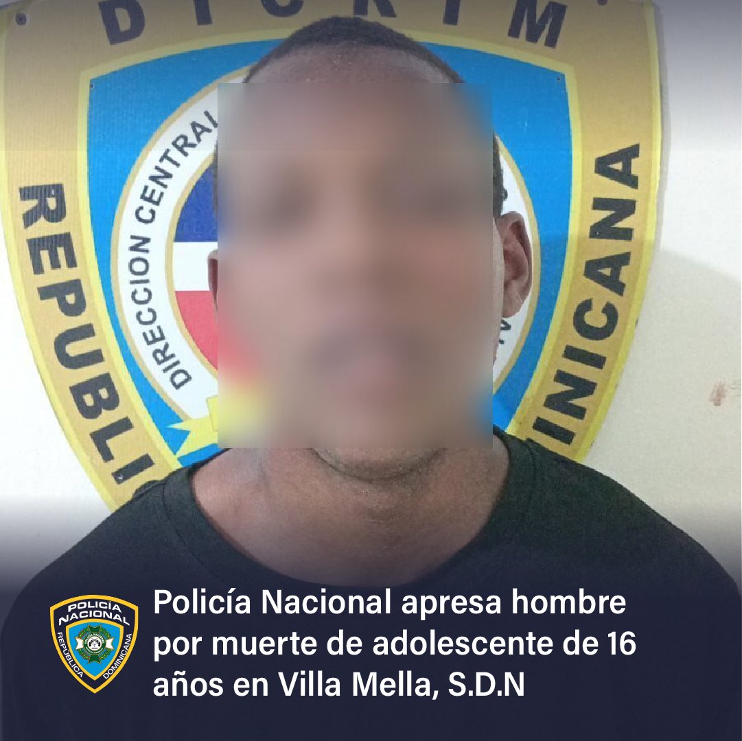 PoliciaRD's tweet image. 🚨| La Policía Nacional informó sobre la detención de un hombre acusado de haberle quitado la vida a una adolescente de 16 años, cuyo cuerpo fue encontrado la mañana de este miércoles en la calle Francisco Brazobán, en el sector Casa Vieja, Villa Mella, municipio Santo Domingo