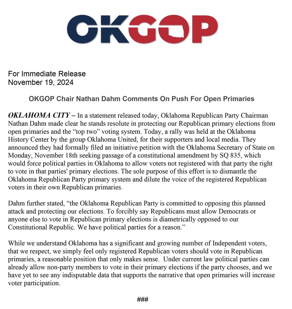 officialOKGOP's tweet photo. https://t.co/gaMGqAS419
