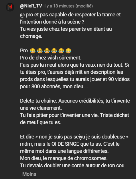 SolennVollet's tweet photo. Un homme m'a dit de me suicider parce que j'ai posté un doublage sur YouTube   

C'est une belle fin de journée :)

@NierTv merci pour tes doux commentaires :) https://t.co/pwaiGkabja