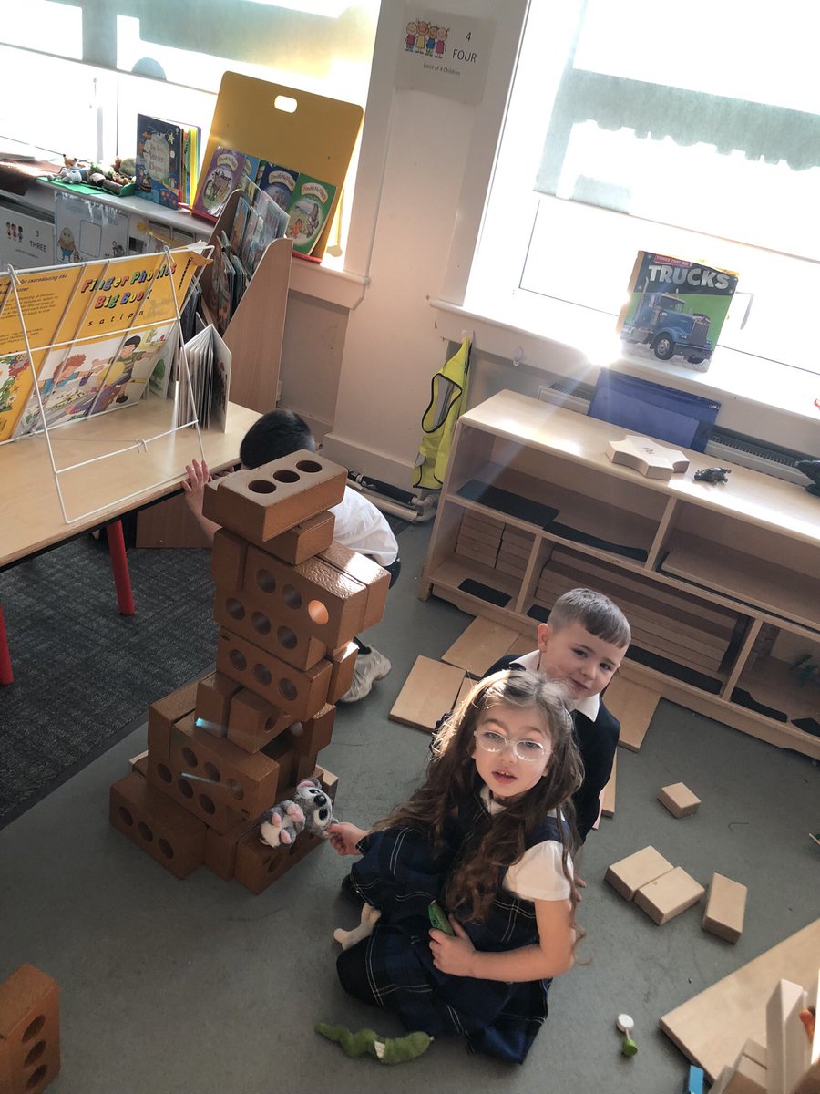 Creating a fort to protect the princess from their story today. 👏