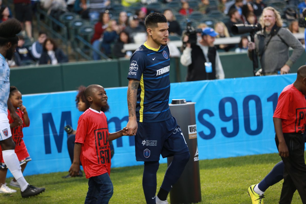 PlayWhereUStay's tweet photo. You will be deeply missed, 901 FC 💙 Thank you for inspiring Memphis and making soccer more accessible. PWYS players loved cheering for you and dreaming big on the field. We wish you the best in Santa Barbara. You’ll always have a place in Memphis’ heart! 🫶 https://t.co/DYnNnYjd6K