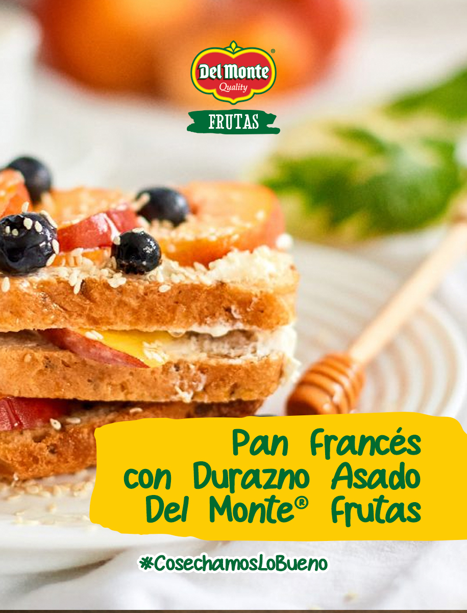 Consientete y desayuna algo delicioso Pan Francés con Durazno Asado Del Monte Frutas #DelMonteFrutas #CosechamosLoBueno

delmontefrutas.mx/project/pan-fr…

#comida  #Receta  #recetasfaciles  #comidacasera  #comidasana  #recetas  #recetasfaciles  #cocina #recetassaludables  #saludable