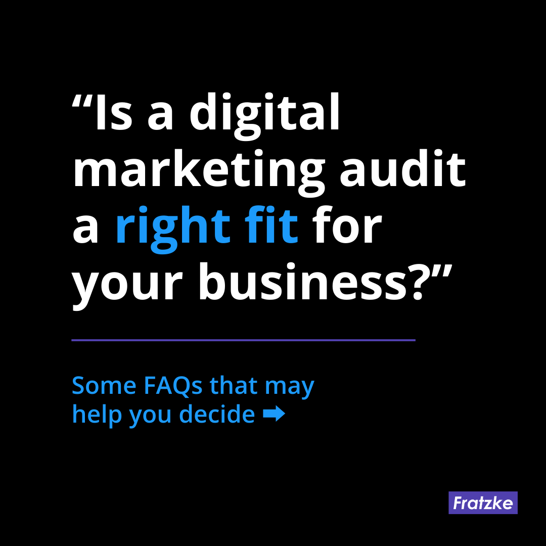 FratzkeMedia's tweet photo. Got questions about our Digital Marketing Audit? Swipe for FAQs and contact us for your free audit! 👉 https://t.co/n9NgcF3kAO #DigitalMarketing #MarketingAudit #FAQ #FratzkeMedia https://t.co/oKybuvqIuU