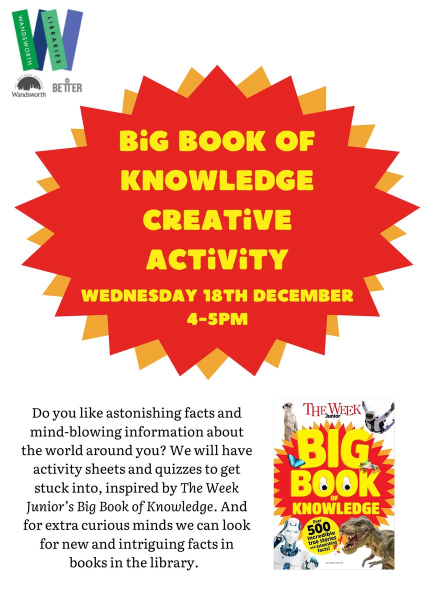 More kid's activities in December at Southfields Library!