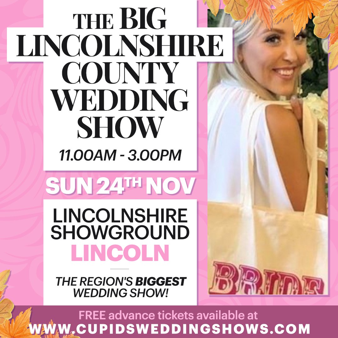 This Sunday, 24th November, I’ll be at the Lincolnshire Showground for one of the biggest wedding events of the year! 💍✨

Book your free tickets at cupidsweddingshows.com
#LincolnshireCountyWeddingShow #WeddingPlanning #weddingshow #cupidsweddingshows