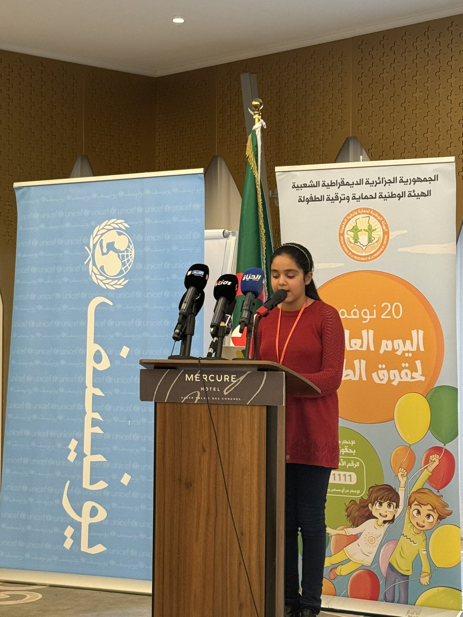 J77Katarina's tweet photo. 🌍 On #WorldChildrenDay & 35th anniversary of the Convention on the Rights of the Child with #ONPPE & #CNESE we reminded: the future speaks through our children. Let’s "Listen to the future" and work together #ForEveryChild in #Algeria https://t.co/1pCp0vX0hV