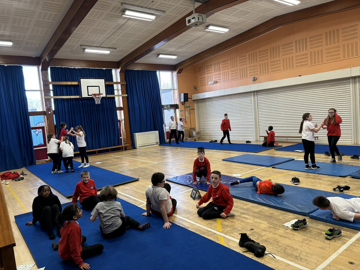 Primary 7G were working really hard in our Gymnastics today, as we were creating routines to perform to the class 🤸‍♂️

Lots of great creativity and teamwork on display!! Here’s a wee snippet of the great work 📷

<a href="/BowhousePS/">Bowhouse PS</a> <a href="/BowhouseP7G/">Primary 7G & Miss Gorrie</a>