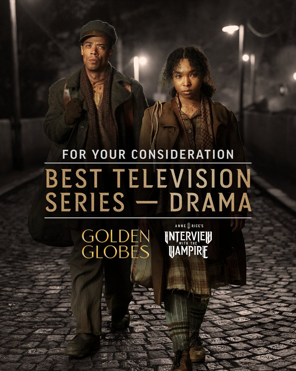 AMCsAnneRice's tweet photo. Globally known vampires deserve recognition at the @goldenglobes 

#InterviewWithTheVampire #FYC https://t.co/O9DRcys4oh