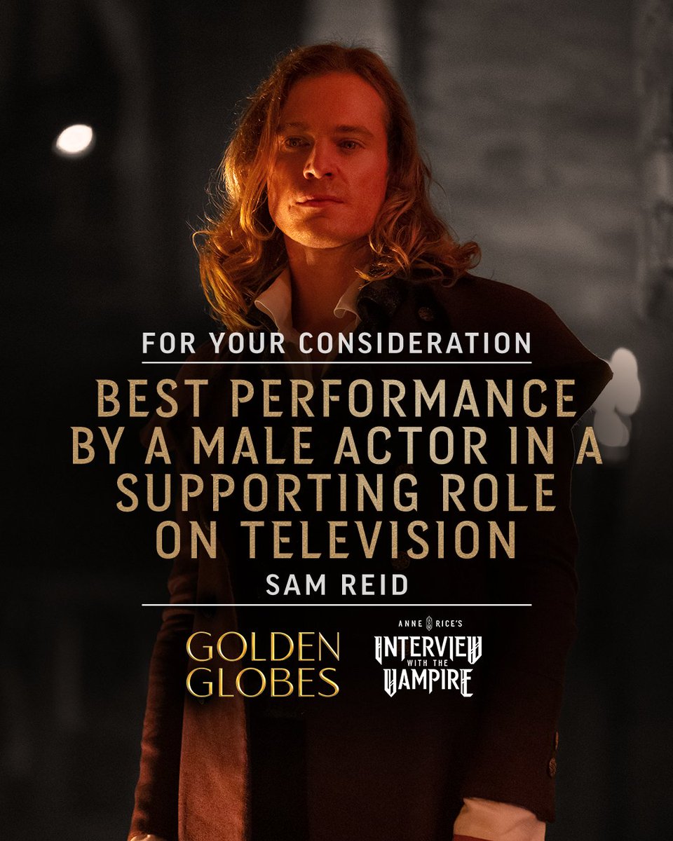 AMCsAnneRice's tweet photo. Globally known vampires deserve recognition at the @goldenglobes 

#InterviewWithTheVampire #FYC https://t.co/O9DRcys4oh