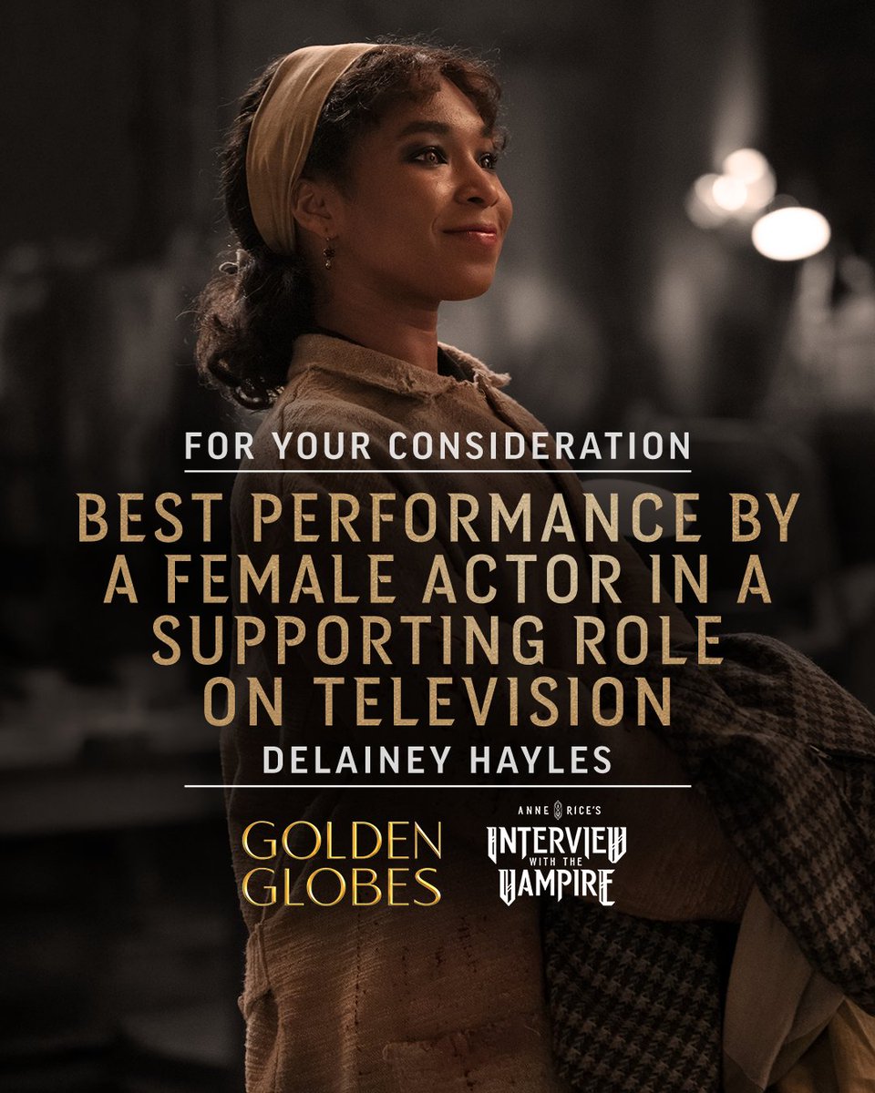 AMCsAnneRice's tweet photo. Globally known vampires deserve recognition at the @goldenglobes 

#InterviewWithTheVampire #FYC https://t.co/O9DRcys4oh